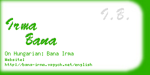 irma bana business card